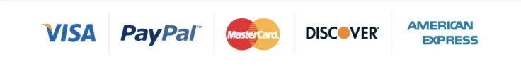 Accepted cards: Visa, Mastercard, American Express, Discover